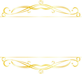Gold Top and bottom antique pattern frame