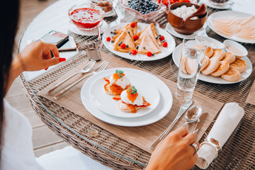 Breakfast on the terrace with a beautiful view