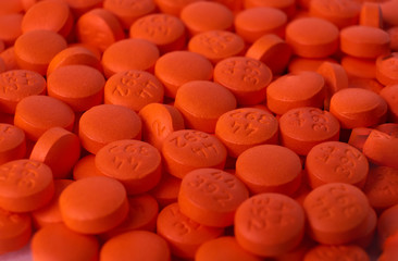 red pills macro background