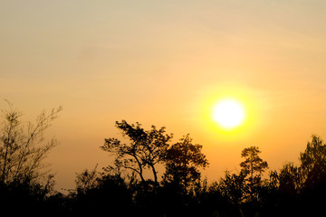Beautiful sunrise nature lanscape background.