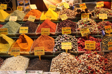 spices in the market, istanbul
