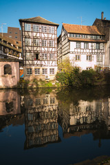 Fototapeta na wymiar Traditional houses in La Petite France, Strasbourg, Alsace, France
