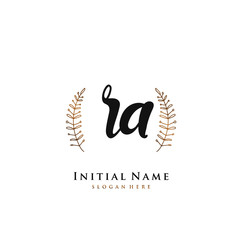 RA Initial handwriting logo vector	