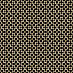 watercolor golden rings on black background seamless pattern.