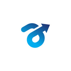 Letter AB arrow logo initial design