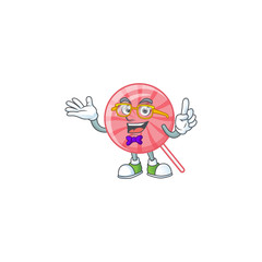 cartoon character of Geek pink round lollipop design - 315576624
