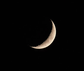 Fototapeta na wymiar Moon in crescent