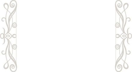 White Left and right antique pattern frame