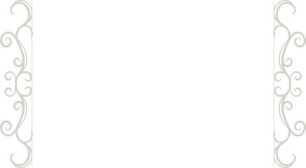 White Left and right antique pattern frame