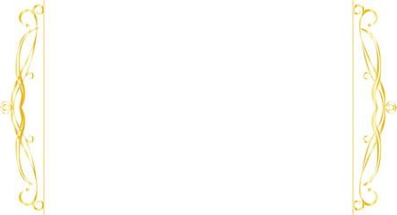 Gold Left and right antique pattern frame