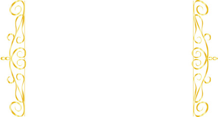 Gold Left and right antique pattern frame