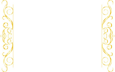 Gold Left and right antique pattern frame