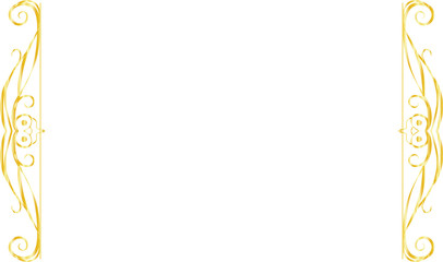 Gold Left and right antique pattern frame