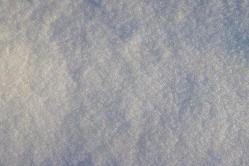Texture of the white snow. Winter background