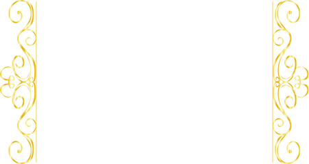 Gold Left and right antique pattern frame