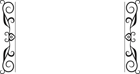 Left and right antique pattern frame