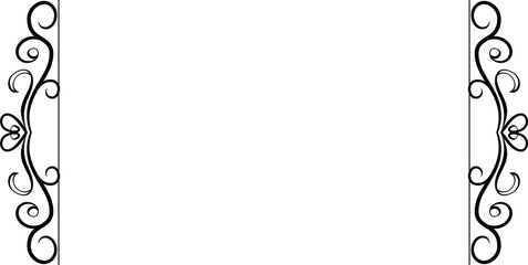 Left and right antique pattern frame