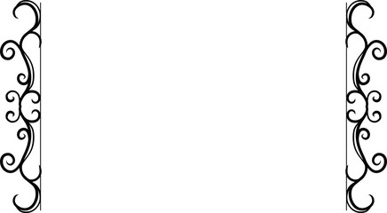 Left and right antique pattern frame