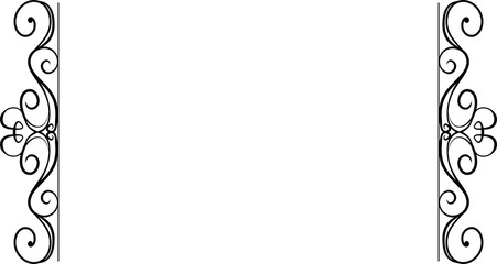 Left and right antique pattern frame