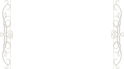 White Left and right antique pattern frame