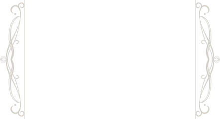 White Left and right antique pattern frame