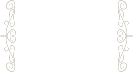 White Left and right antique pattern frame