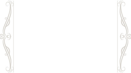 White Left and right antique pattern frame