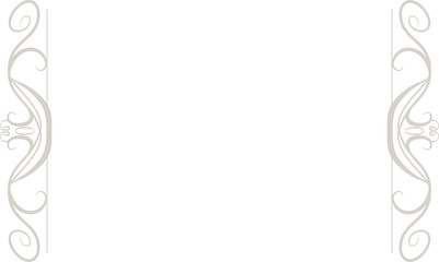 White Left and right antique pattern frame