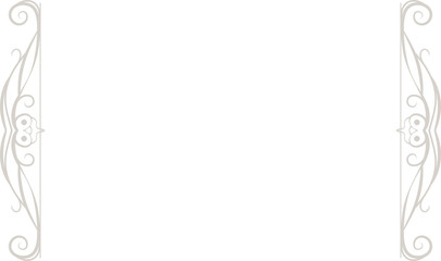 White Left and right antique pattern frame