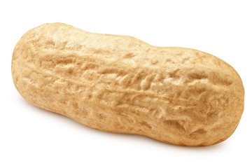 peanut isolated on white background, clipping path, full depth of field