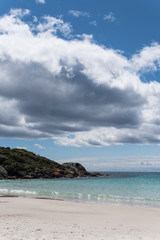 beach and rocks in Tasmania