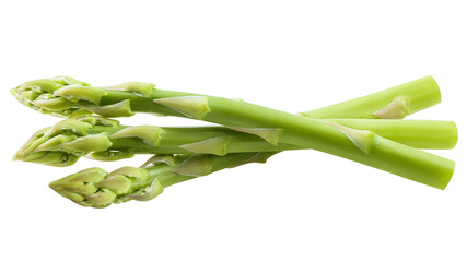asparagus isolated on white background, clipping path, full depth of field