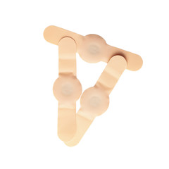 Medical sticking plasters isolated on white. First aid item