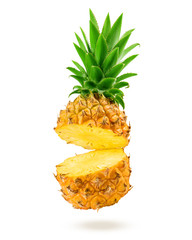 pineapple isolated on white background, clipping path, full depth of field