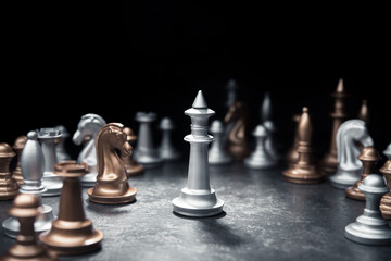 leadership and power in the form of a chess king