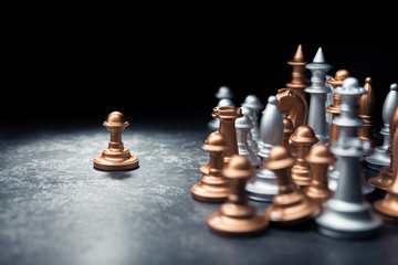 leadership chess pawn background