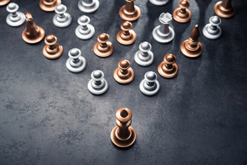 leadership and power in the form of a chess king