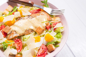Ceasar salad with grilled chicken fillet