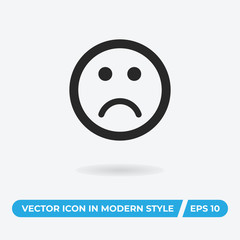 Sad vector icon, simple sign for web site and mobile app.