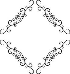 Diamond antique pattern frame