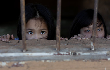 children prison and prisoner concept, trafficking concept