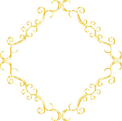 Gold Diamond antique pattern frame