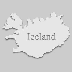 Obraz premium map of Iceland