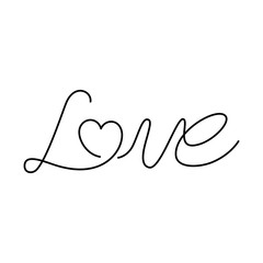 love label on white background
