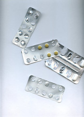 Pharmaceuticals antibiotics pills medicine frame background. capsule pill medicine.Medical concept..