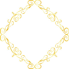 Gold Diamond antique pattern frame