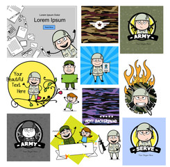 Army Man Various Concepts Collection - Vector illustrations