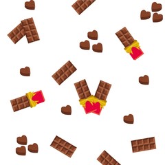 seamless pattern of chocolates