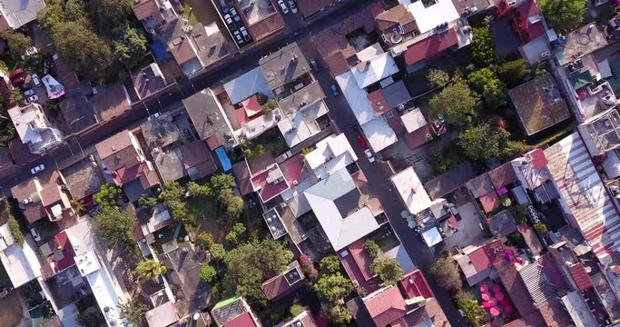 Mexican Town of Tepoztl&aacute;n from the top by drone.