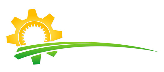 The dawn symbol of the sun in the wheat field.